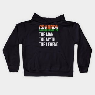 Grand Father Nigerien Grandpa The Man The Myth The Legend - Gift for Nigerien Dad With Roots From  Niger Kids Hoodie